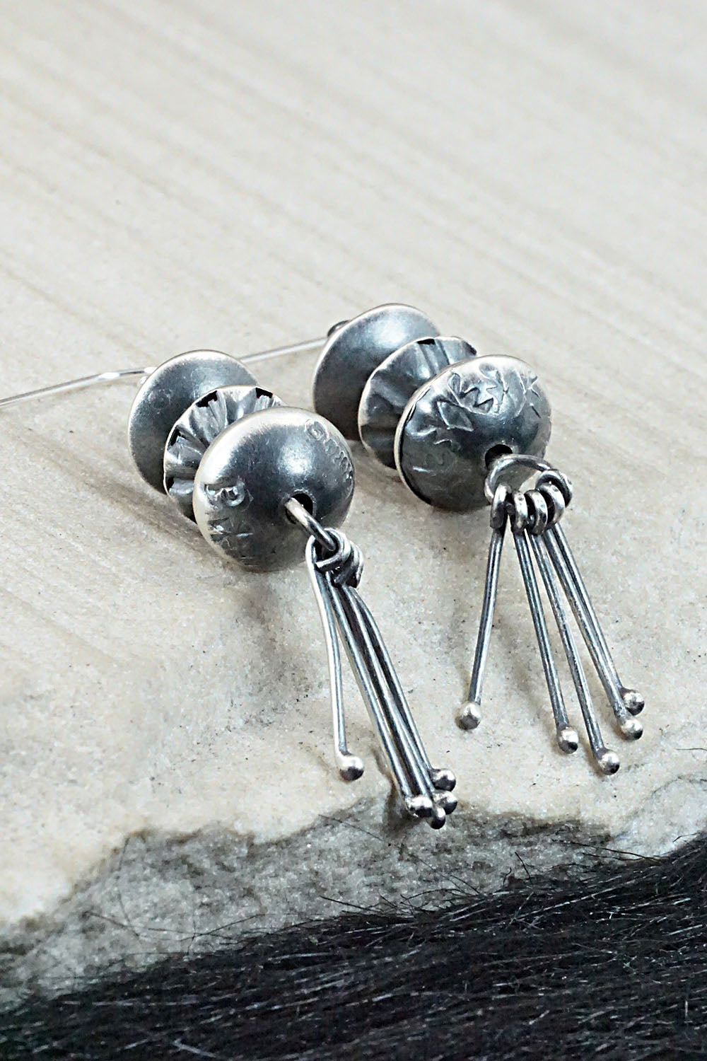 Sterling Silver Navajo Pearl Earrings - Presley Haley