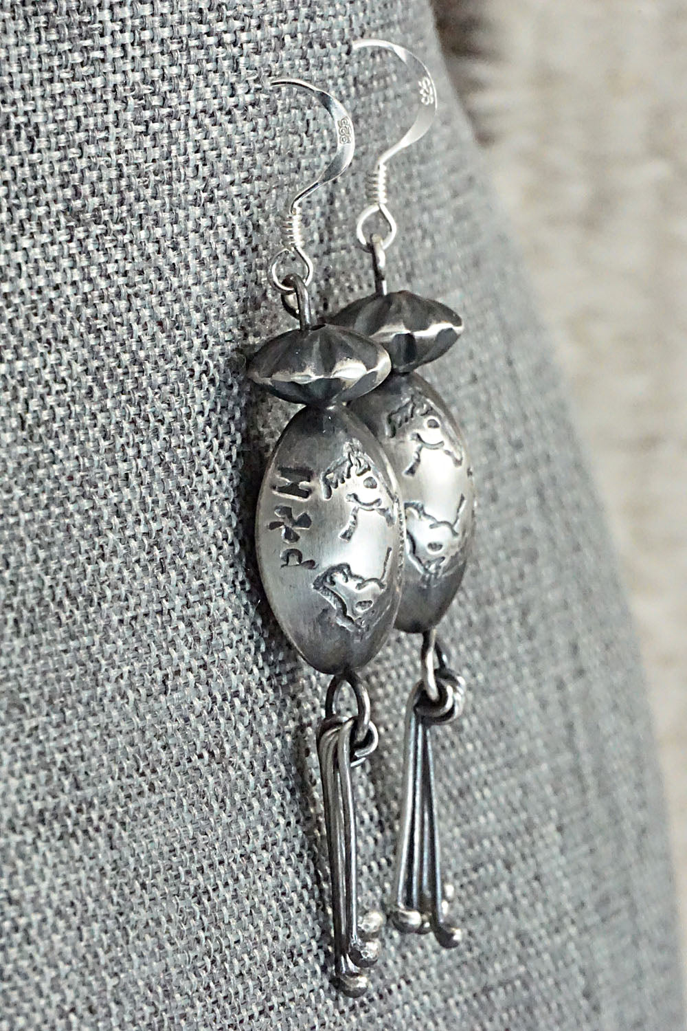 Sterling Silver Navajo Pearl Earrings - Presley Haley