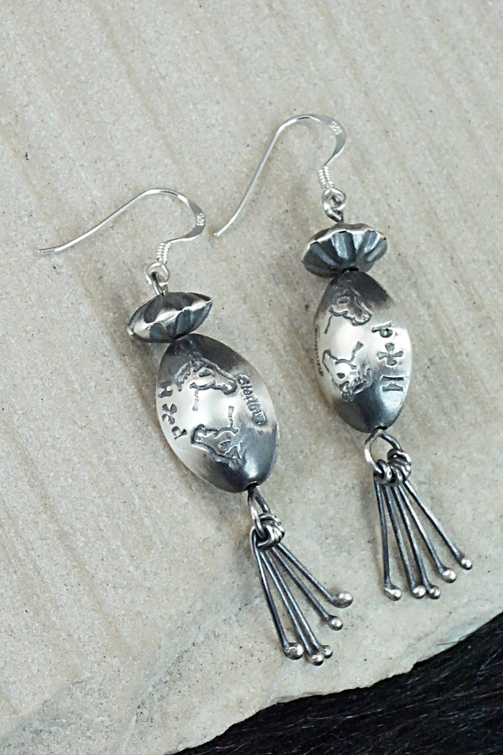 Sterling Silver Navajo Pearl Earrings - Presley Haley