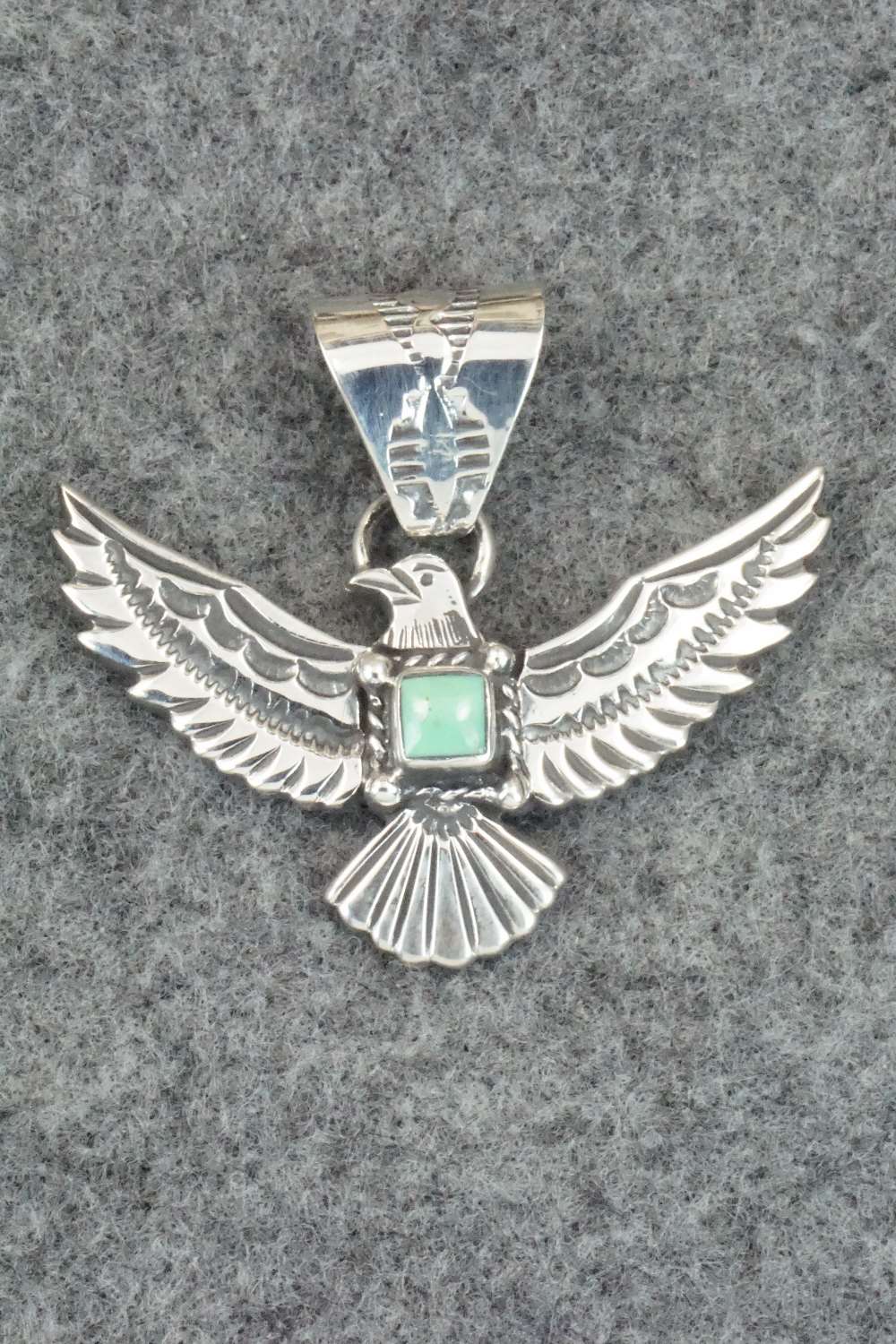 Turquoise & Sterling Silver Pendant - Kay Delgarito