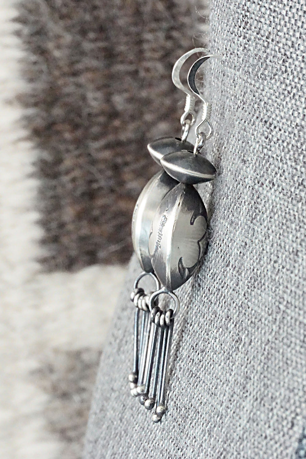 Sterling Silver Navajo Pearl Earrings - Presley Haley