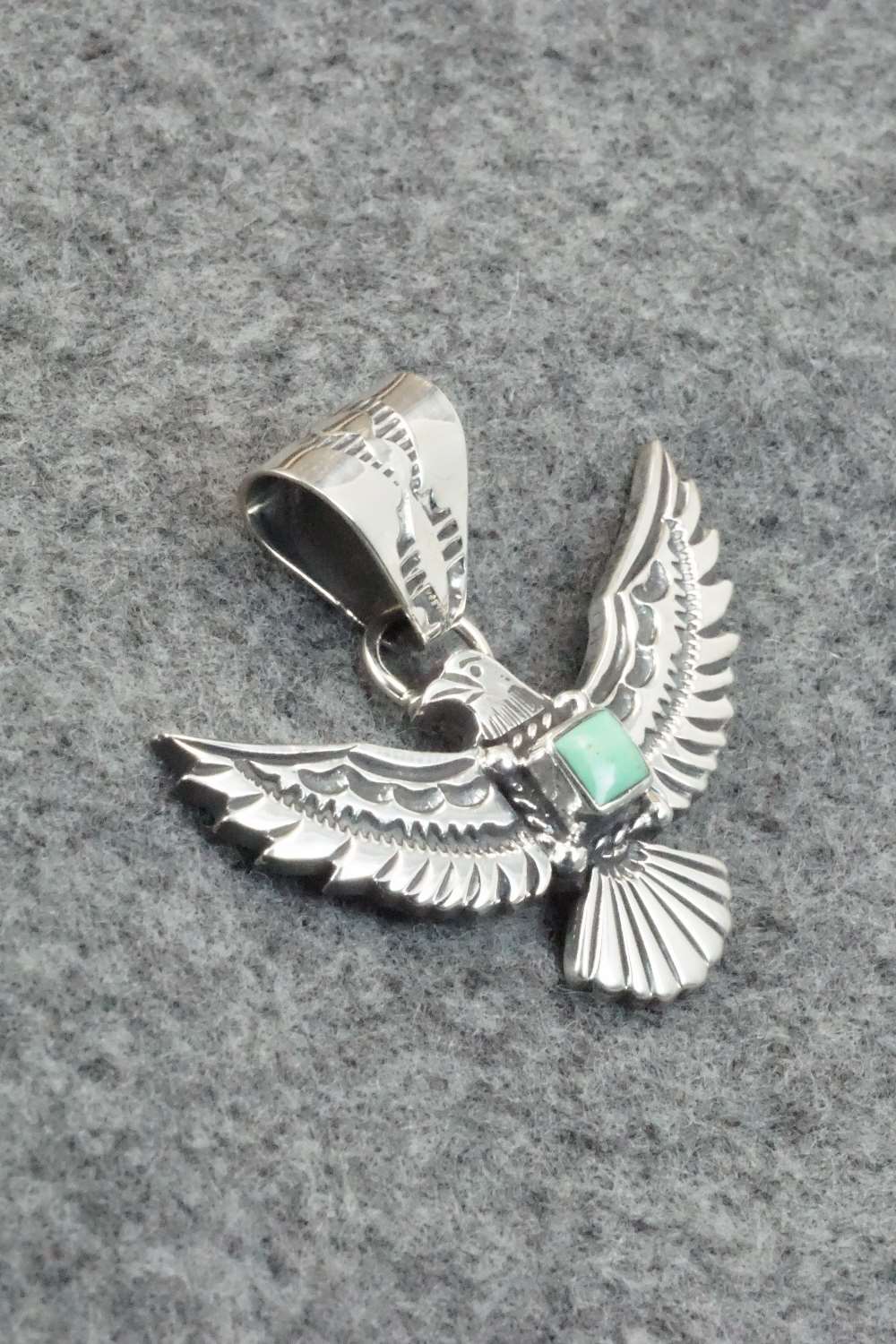 Turquoise & Sterling Silver Pendant - Kay Delgarito