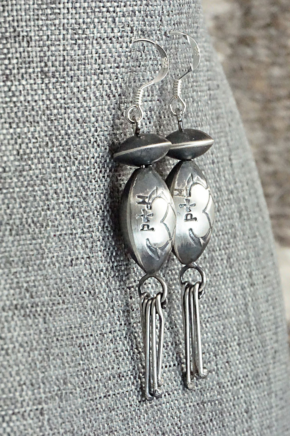 Sterling Silver Navajo Pearl Earrings - Presley Haley