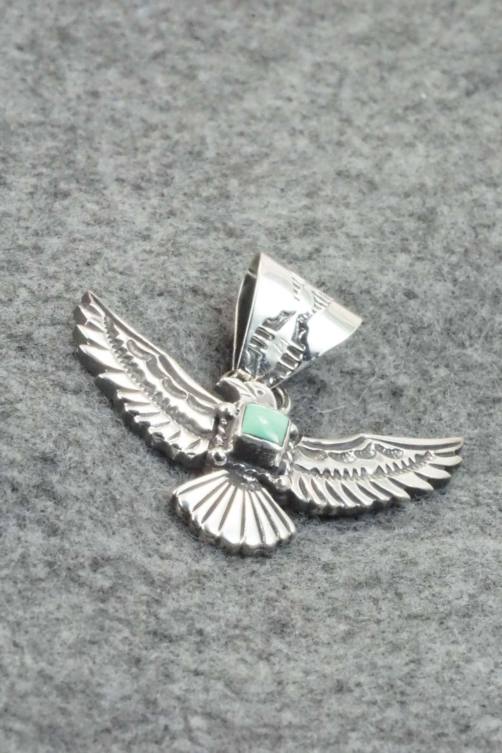 Turquoise & Sterling Silver Pendant - Kay Delgarito