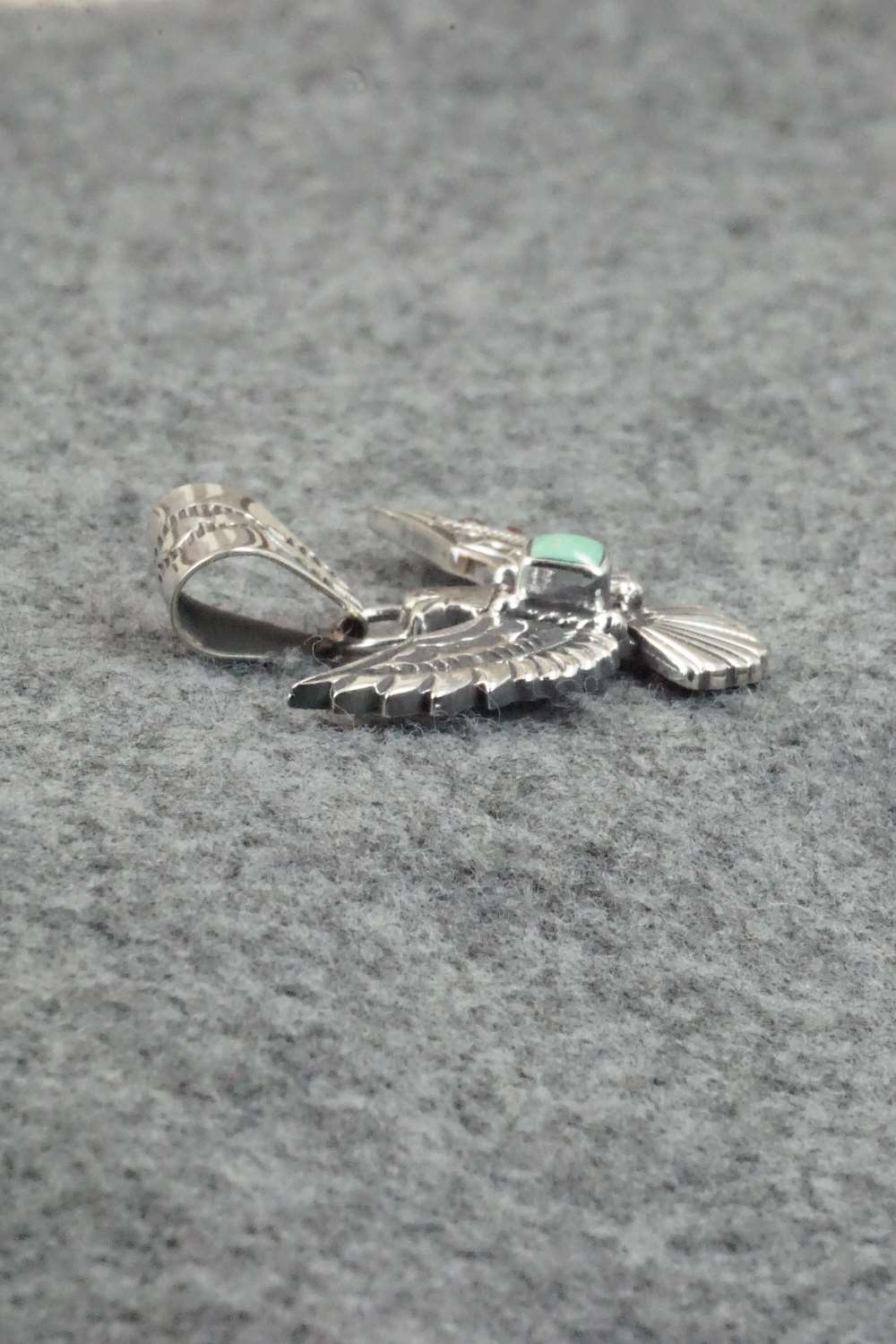 Turquoise & Sterling Silver Pendant - Kay Delgarito