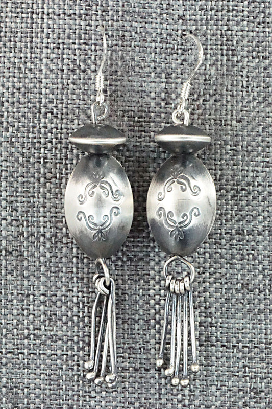 Sterling Silver Navajo Pearl Earrings - Presley Haley