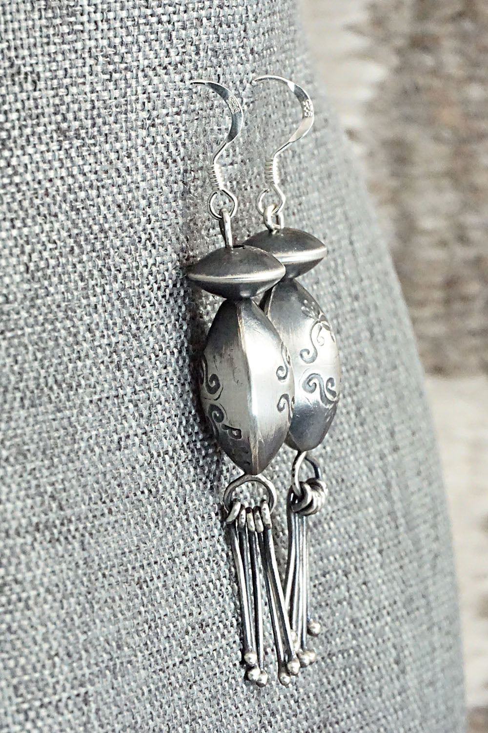 Sterling Silver Navajo Pearl Earrings - Presley Haley