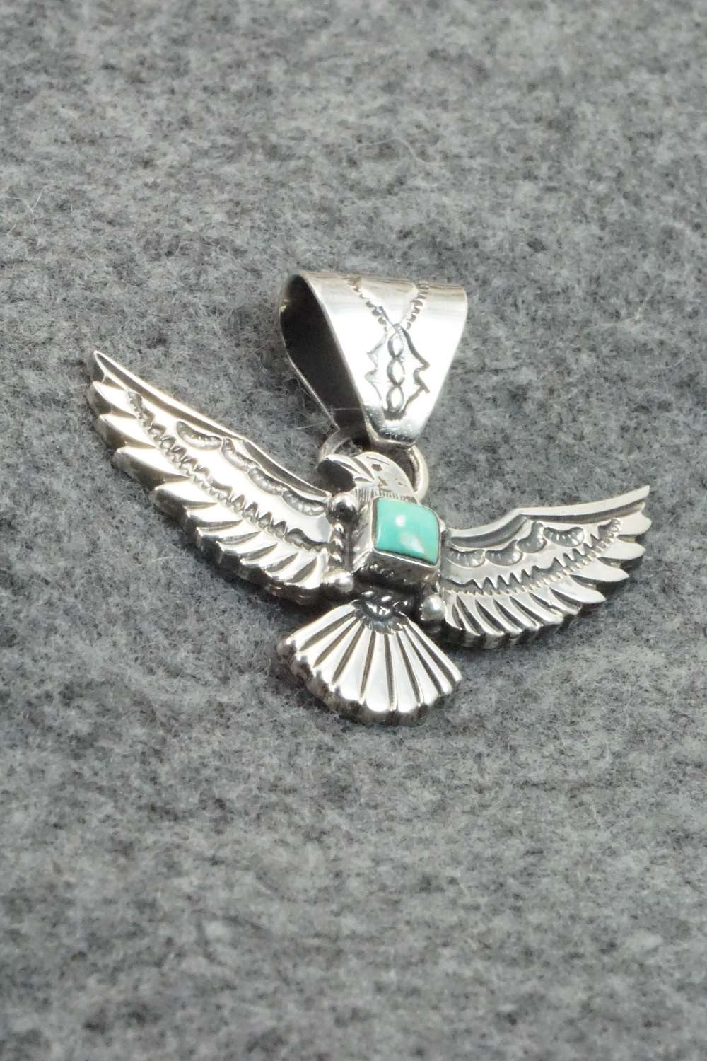 Turquoise & Sterling Silver Pendant - Kay Delgarito