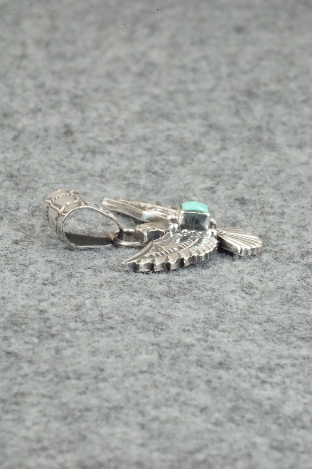 Turquoise & Sterling Silver Pendant - Kay Delgarito