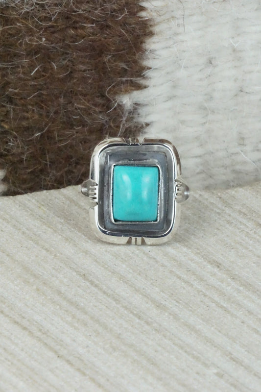 Turquoise & Sterling Silver Ring - Mark Barney - Size 7
