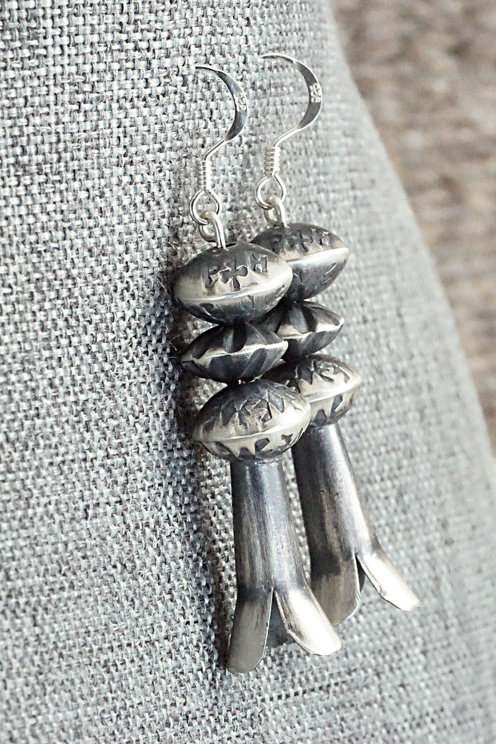 Sterling Silver Navajo Pearl Earrings - Presley Haley