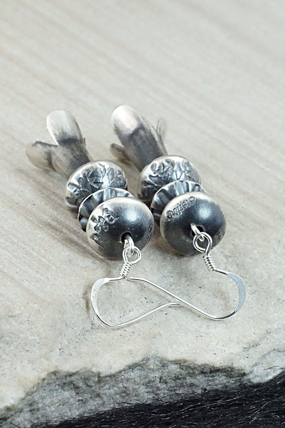 Sterling Silver Navajo Pearl Earrings - Presley Haley
