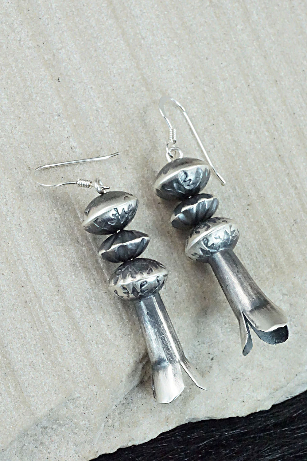 Sterling Silver Navajo Pearl Earrings - Presley Haley