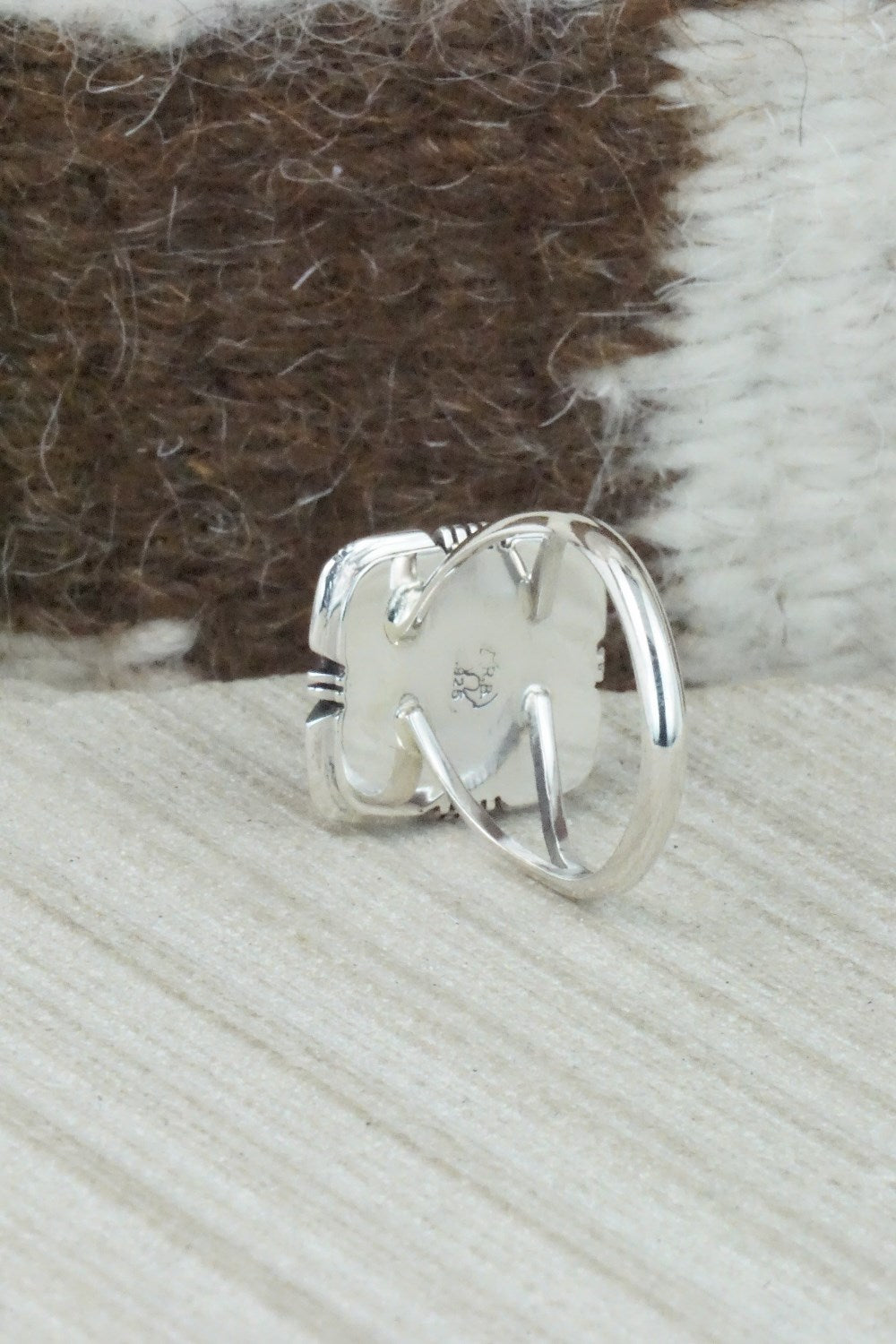 Turquoise & Sterling Silver Ring - Mark Barney - Size 7.75