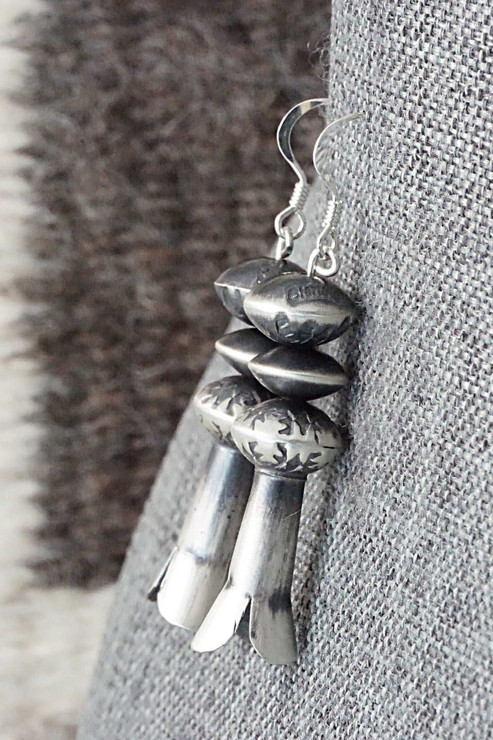 Sterling Silver Navajo Pearl Earrings - Presley Haley