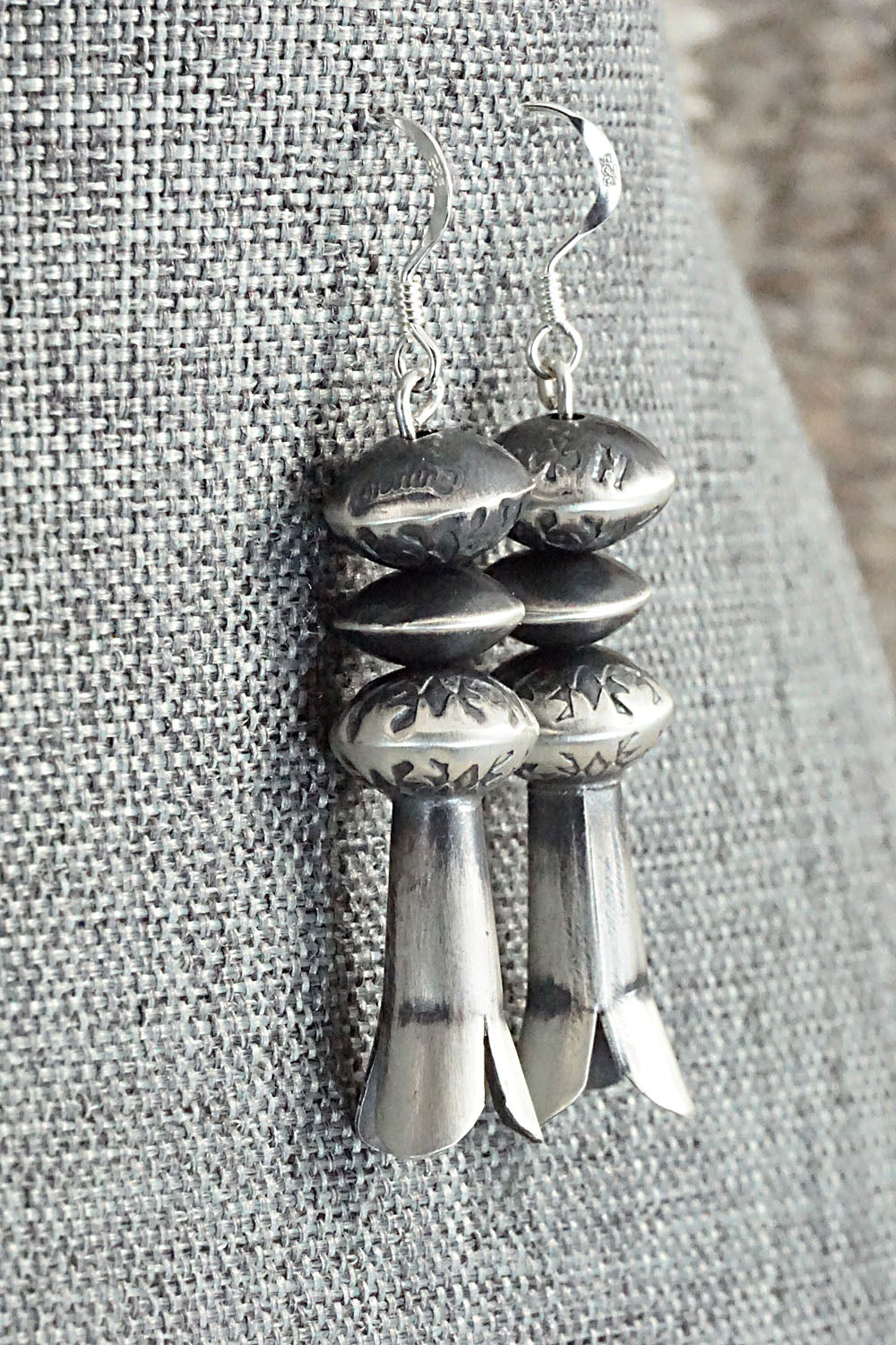 Sterling Silver Navajo Pearl Earrings - Presley Haley