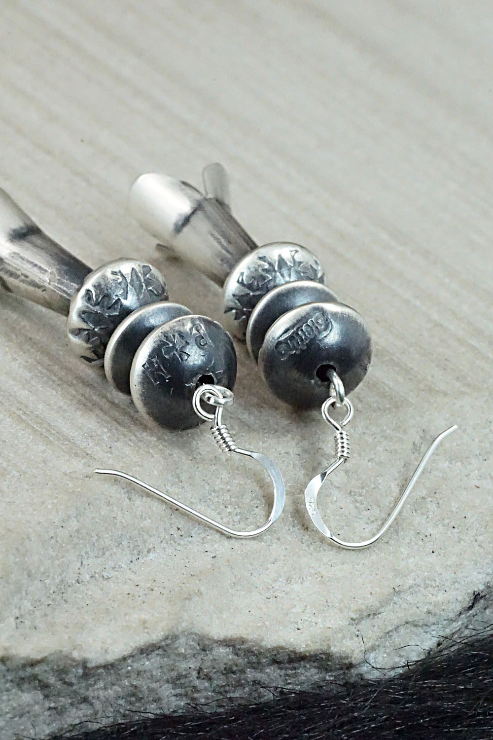 Sterling Silver Navajo Pearl Earrings - Presley Haley