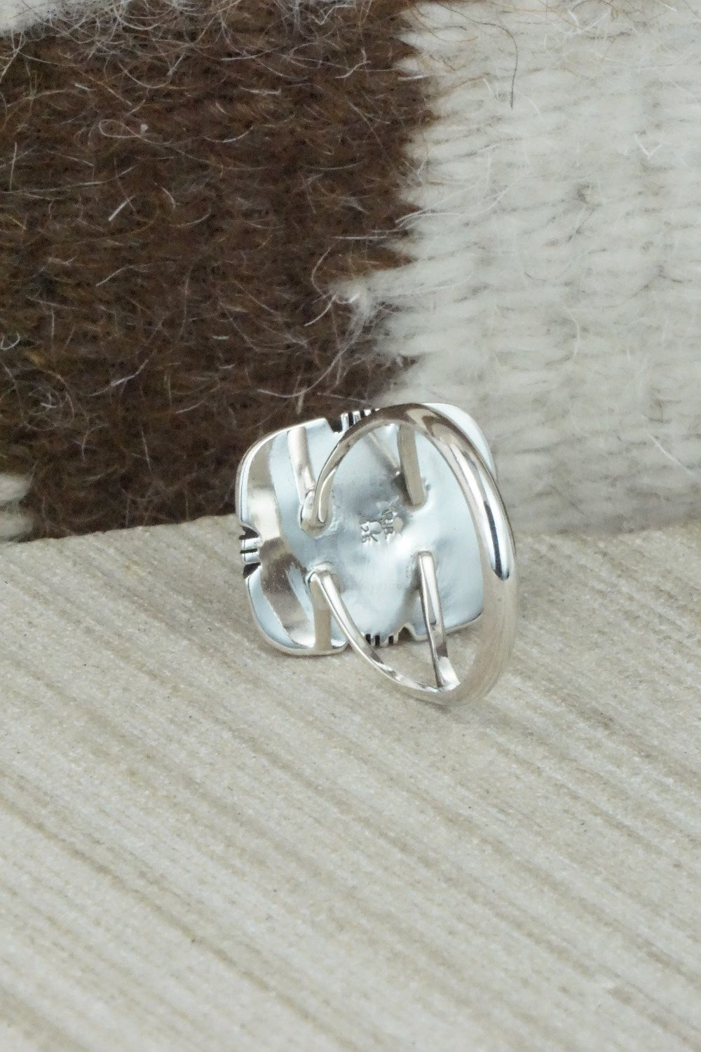 Turquoise & Sterling Silver Ring - Mark Barney - Size 7.75