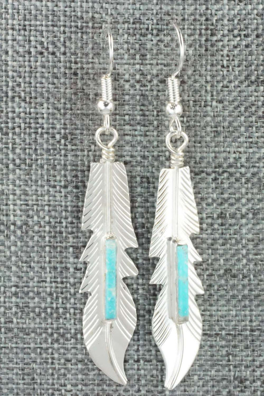 Turquoise & Sterling Silver Earrings - Allen Barney