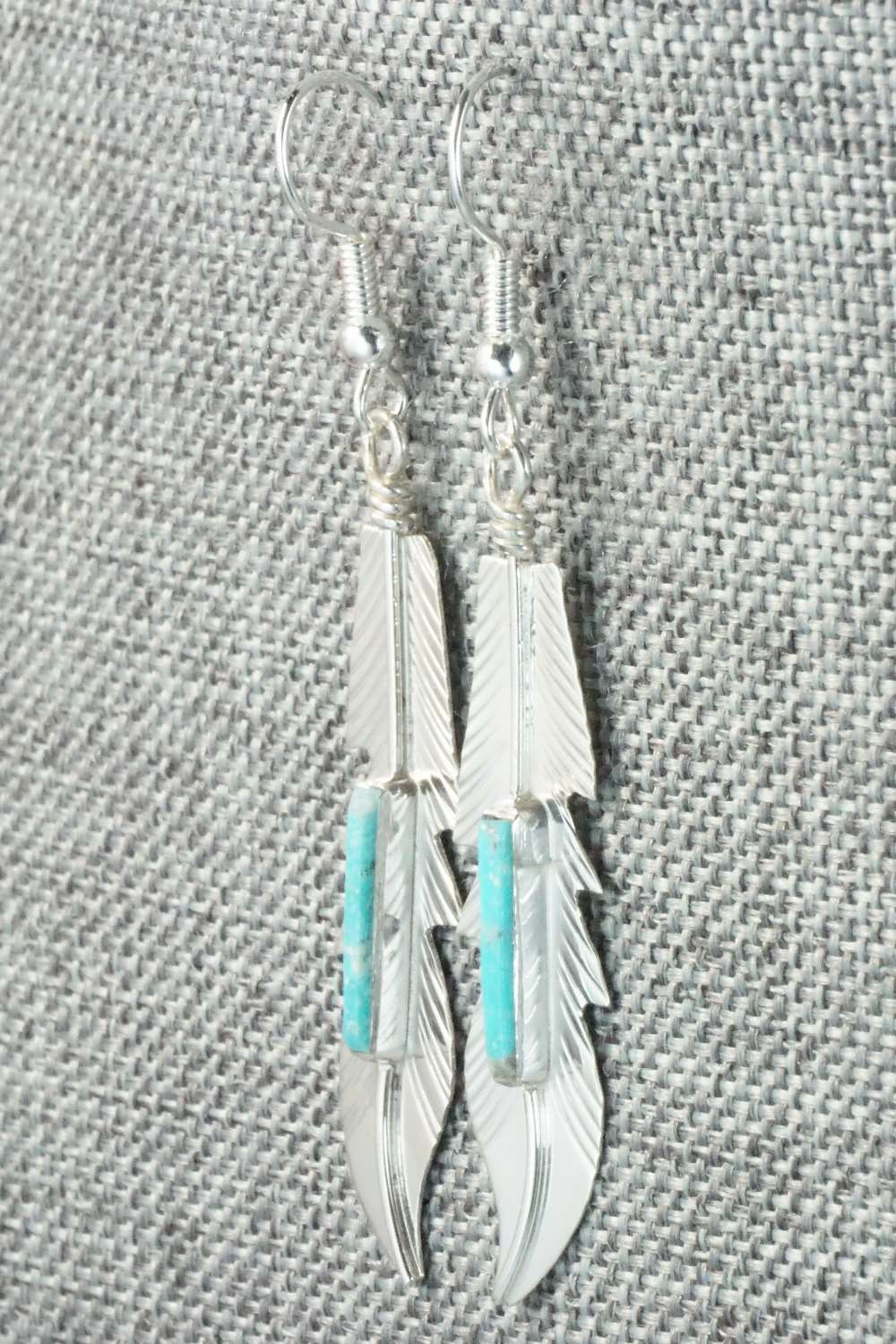 Turquoise & Sterling Silver Earrings - Allen Barney
