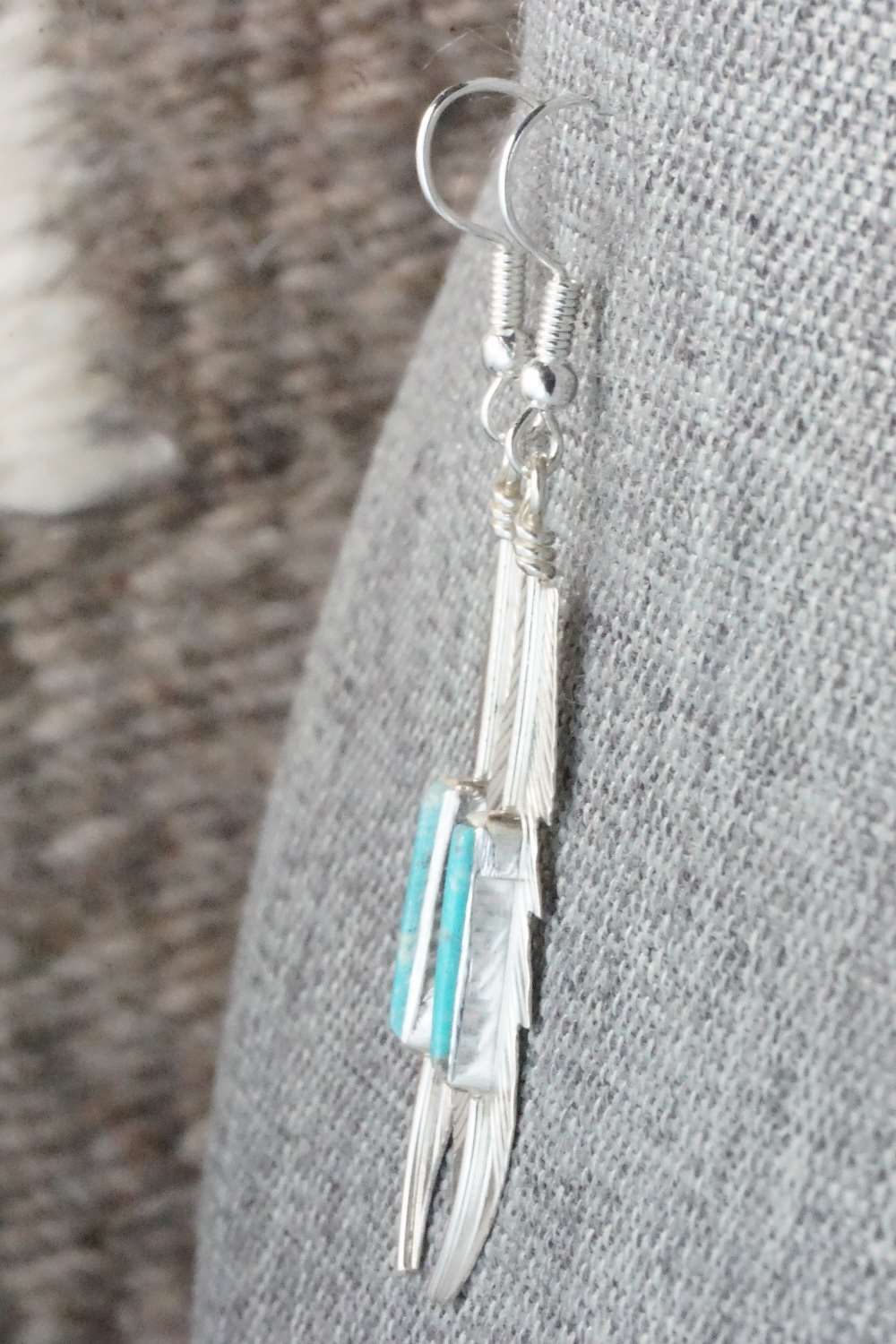 Turquoise & Sterling Silver Earrings - Allen Barney