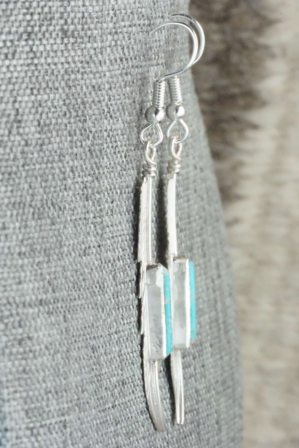 Turquoise & Sterling Silver Earrings - Allen Barney