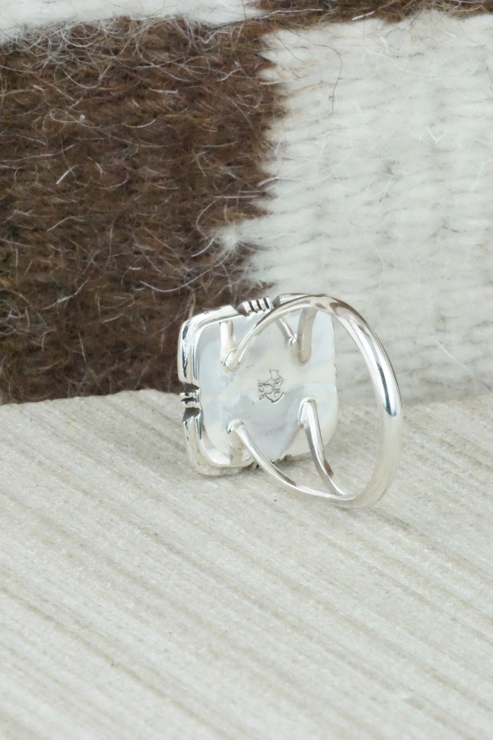 Turquoise & Sterling Silver Ring - Mark Barney - Size 8