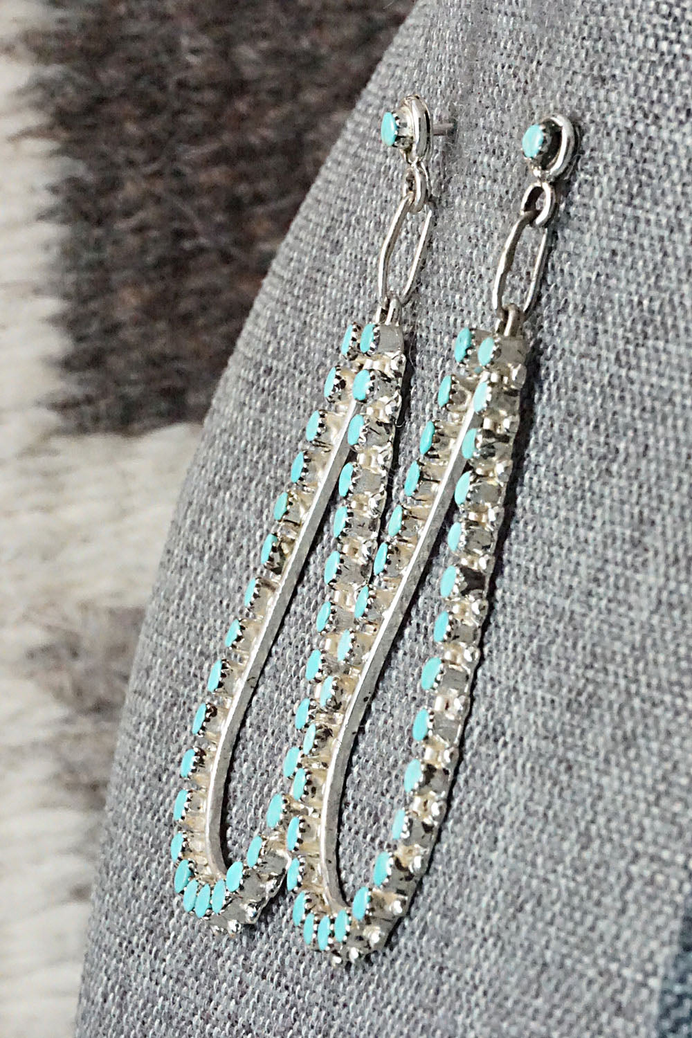 Turquoise & Sterling Silver Earrings - Marchelle Qualo