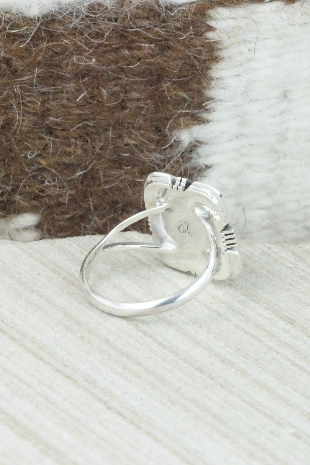 Turquoise & Sterling Silver Ring - Mark Barney - Size 8.75