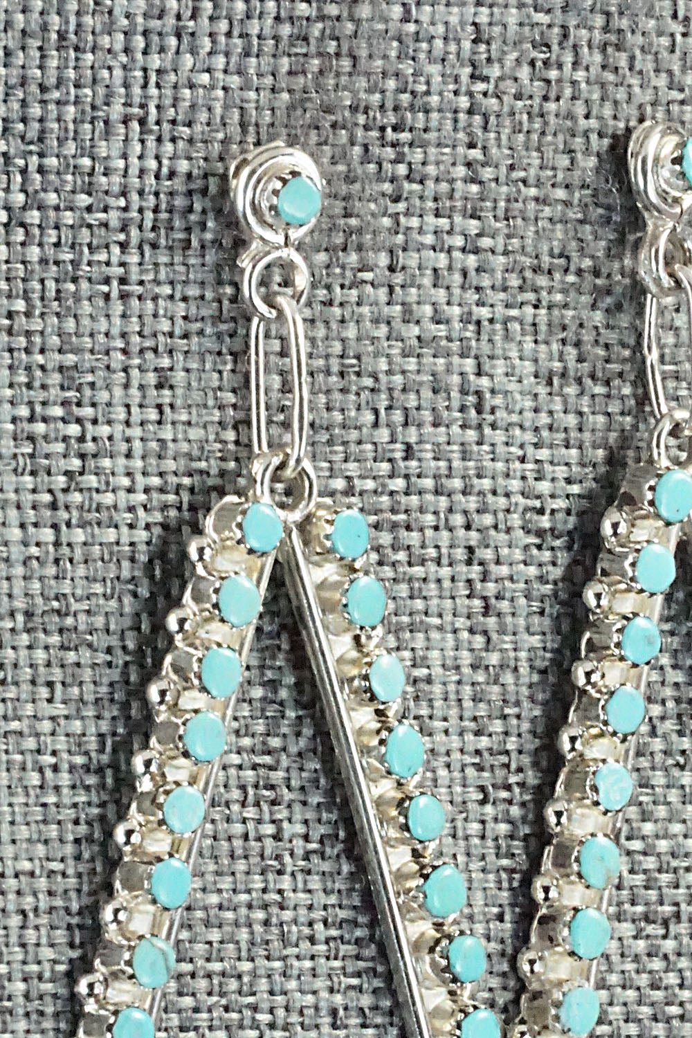 Turquoise, Coral & Sterling Silver Earrings - Marchelle Qualo