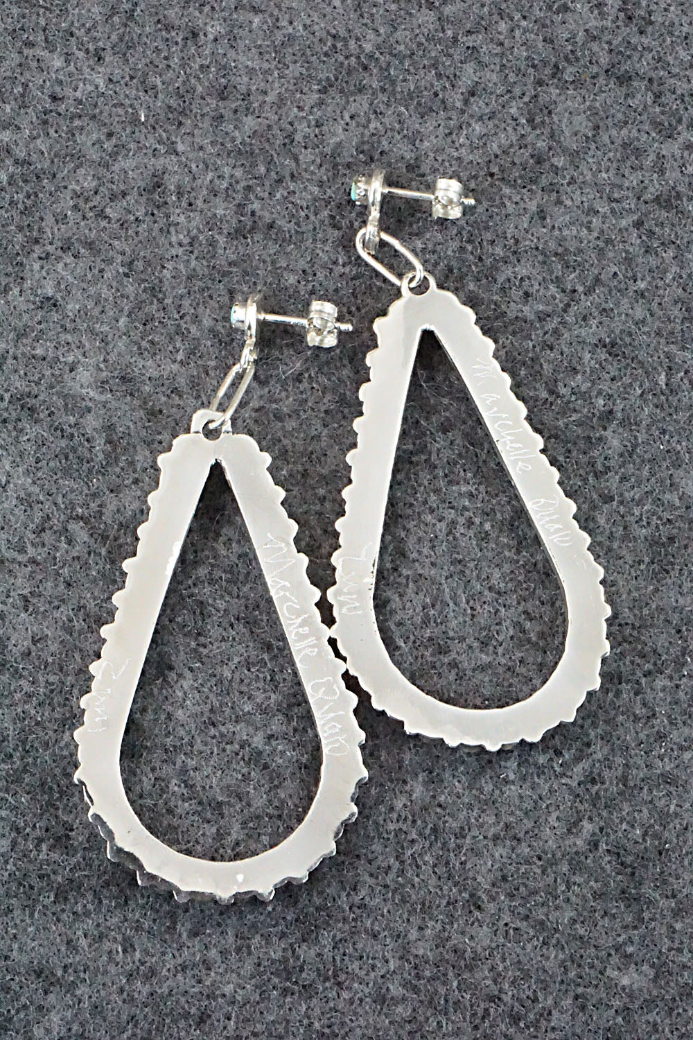 Turquoise, Coral & Sterling Silver Earrings - Marchelle Qualo