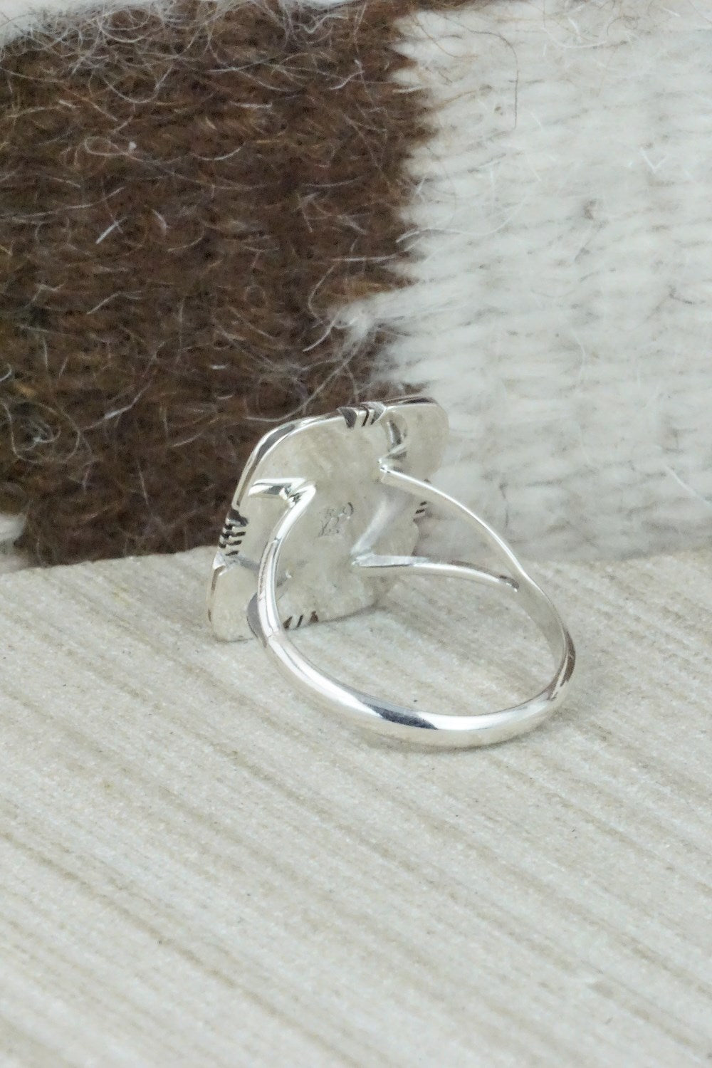 Turquoise & Sterling Silver Ring - Mark Barney - Size 8.75