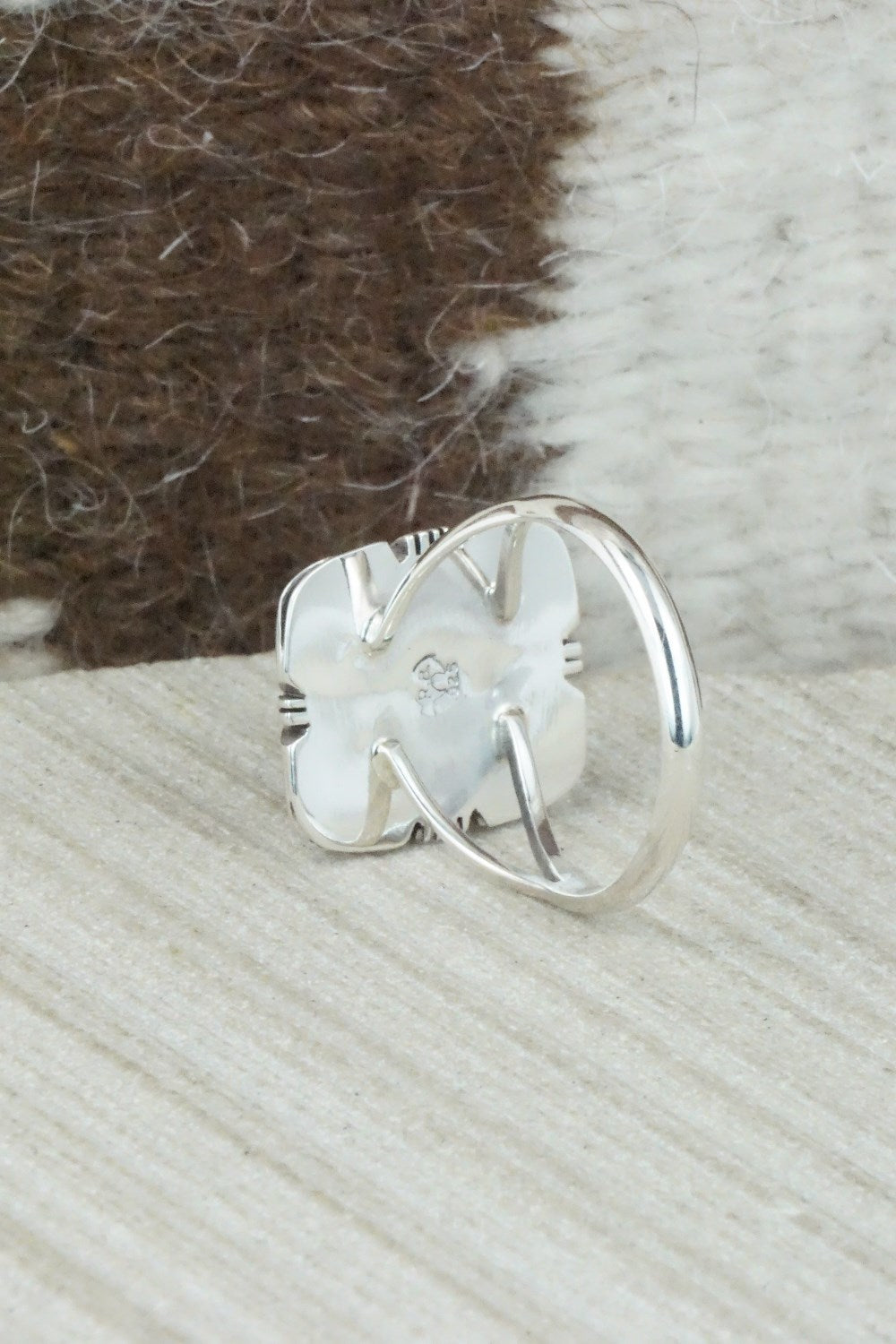 Turquoise & Sterling Silver Ring - Mark Barney - Size 8.75