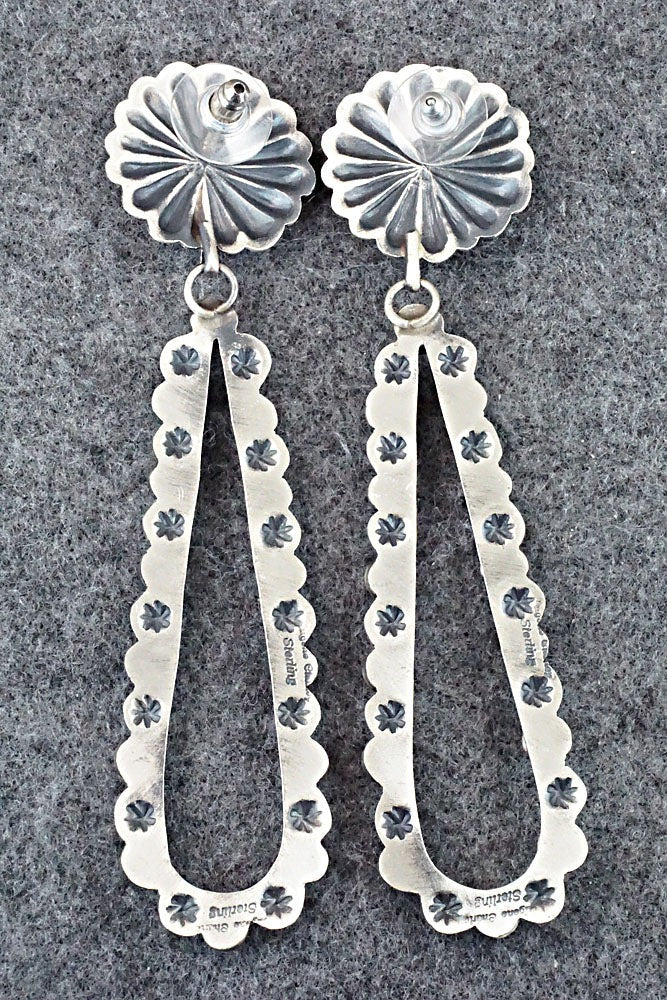 Turquoise and Sterling Silver Earrings - Eugene Charley