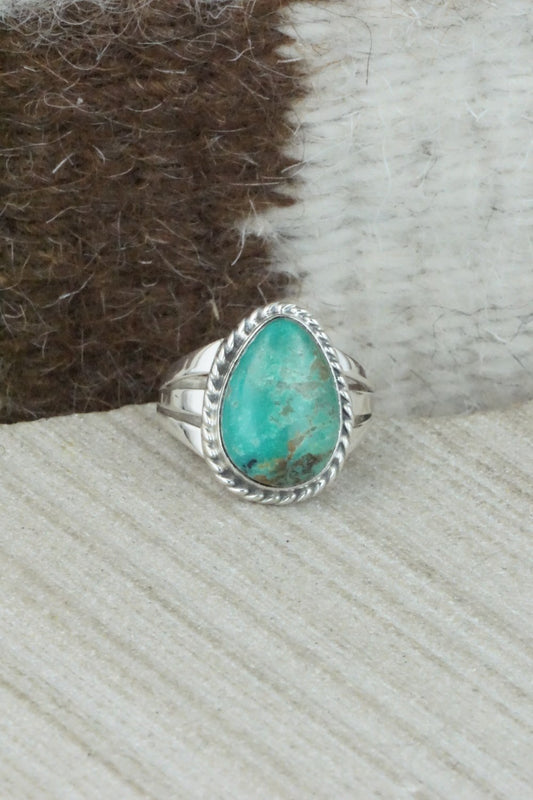 Turquoise & Sterling Silver Ring - Jamie Saunders - Size 5.5