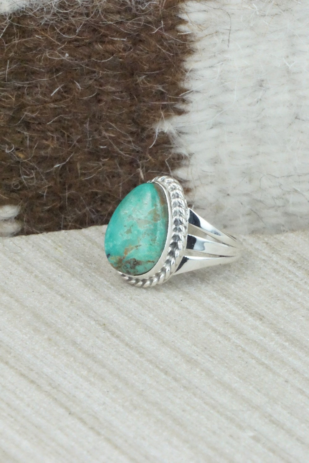 Turquoise & Sterling Silver Ring - Jamie Saunders - Size 5.5