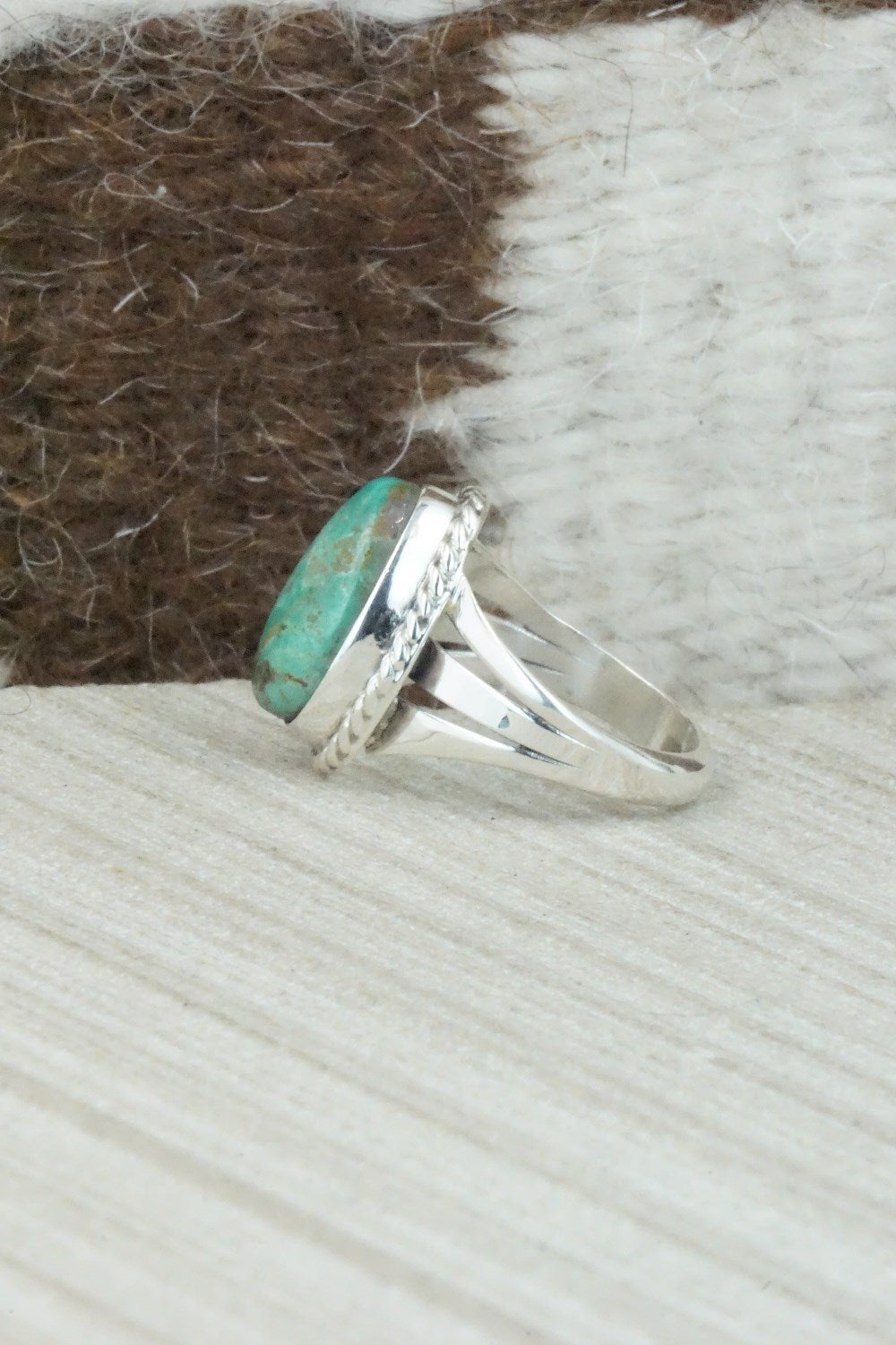 Turquoise & Sterling Silver Ring - Jamie Saunders - Size 5.5