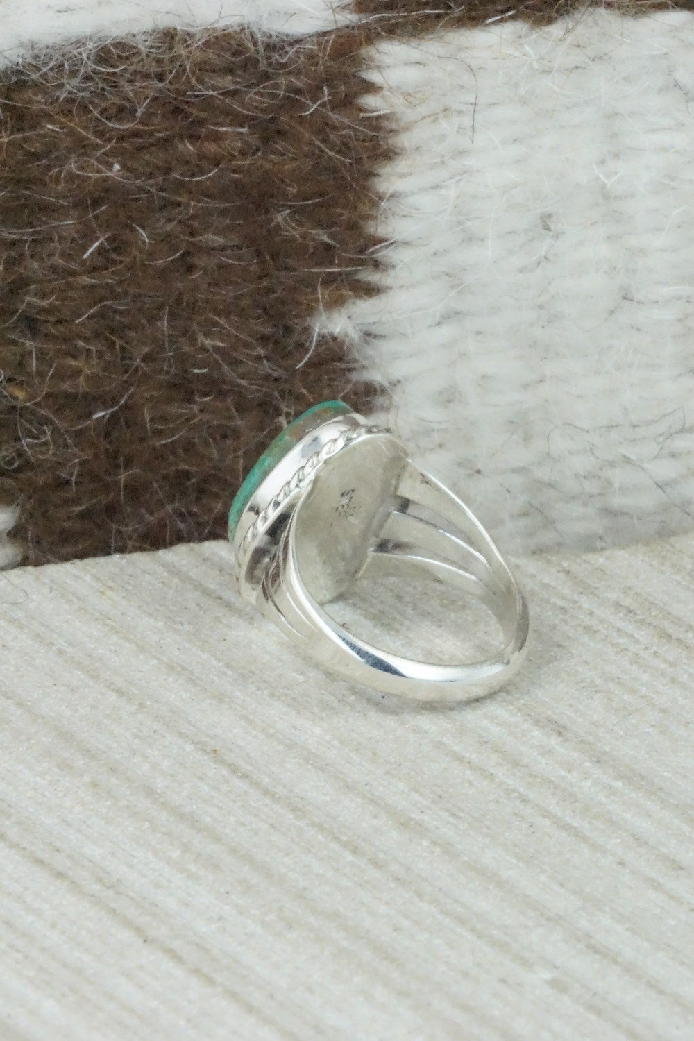 Turquoise & Sterling Silver Ring - Jamie Saunders - Size 5.5