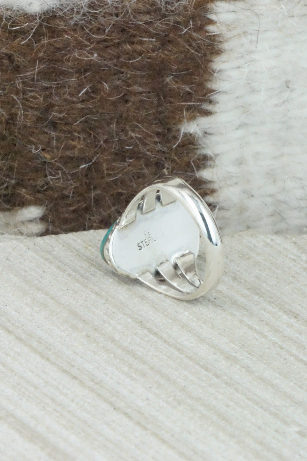 Turquoise & Sterling Silver Ring - Jamie Saunders - Size 5.5