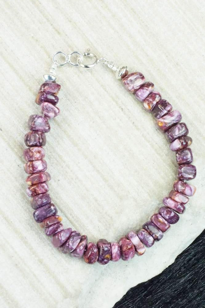 Spiny Oyster & Sterling Silver Clasp Bracelet - Louise Joe