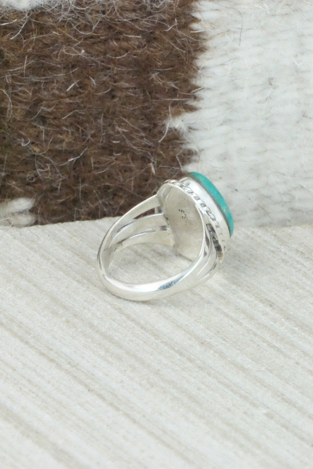 Turquoise & Sterling Silver Ring - Jamie Saunders - Size 5.5