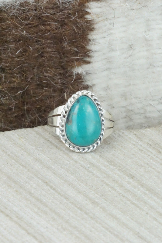 Turquoise & Sterling Silver Ring - Jamie Saunders - Size 6.5