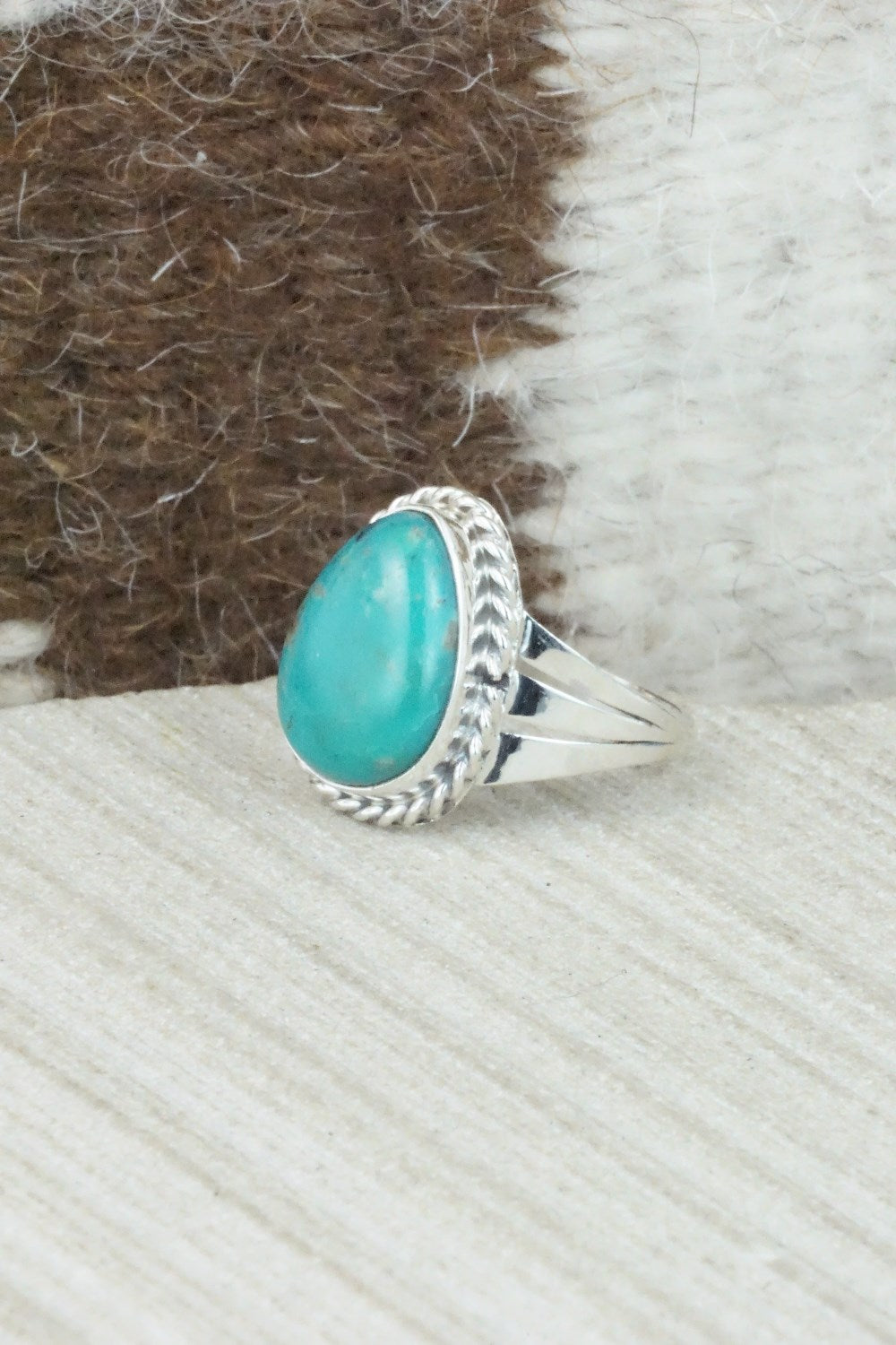 Turquoise & Sterling Silver Ring - Jamie Saunders - Size 6.5