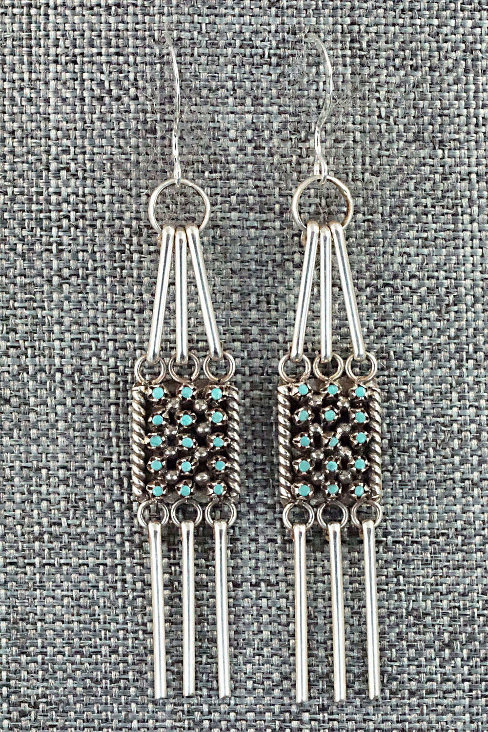 Turquoise & Sterling Silver Earrings - Justin Amesoli