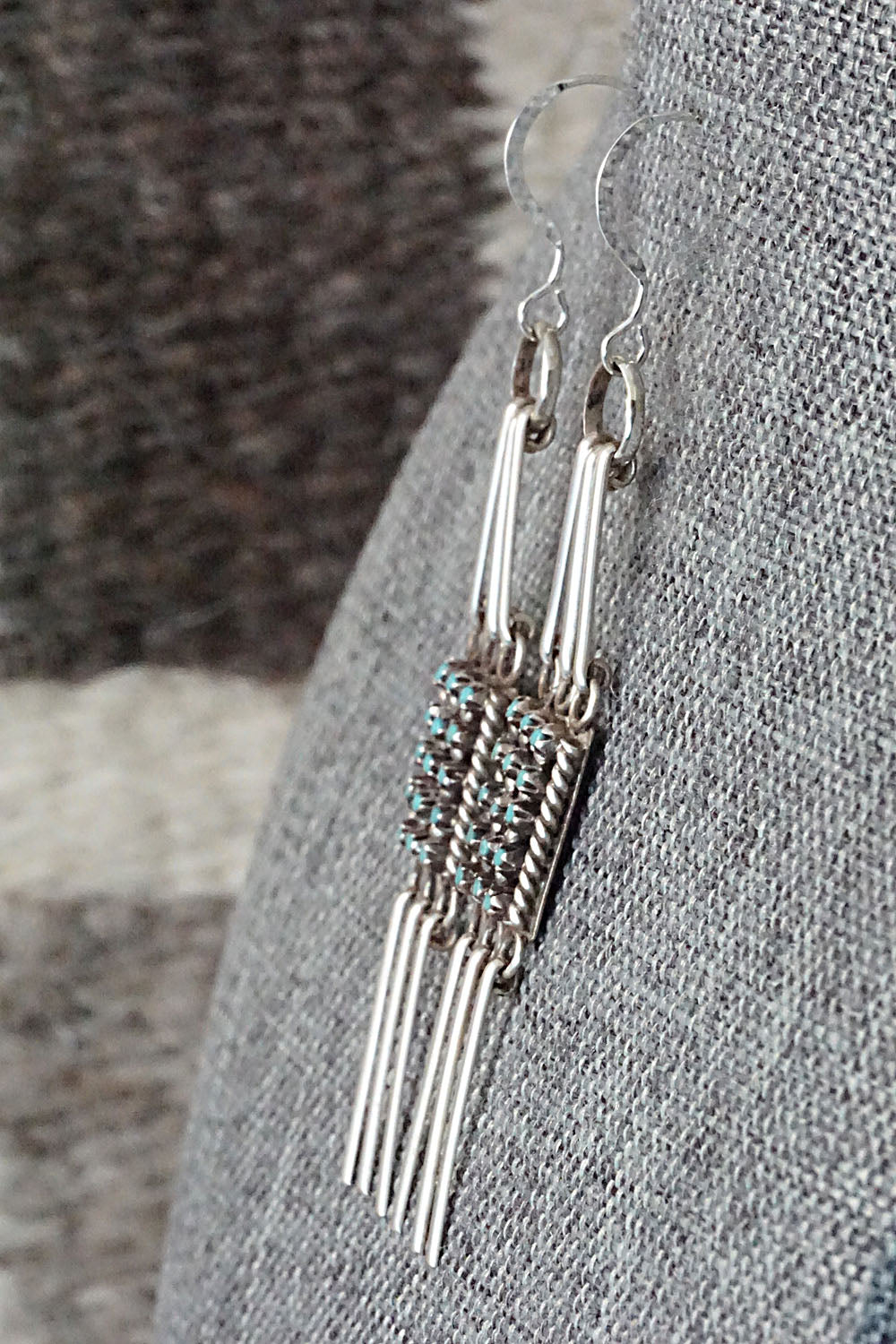 Turquoise & Sterling Silver Earrings - Justin Amesoli
