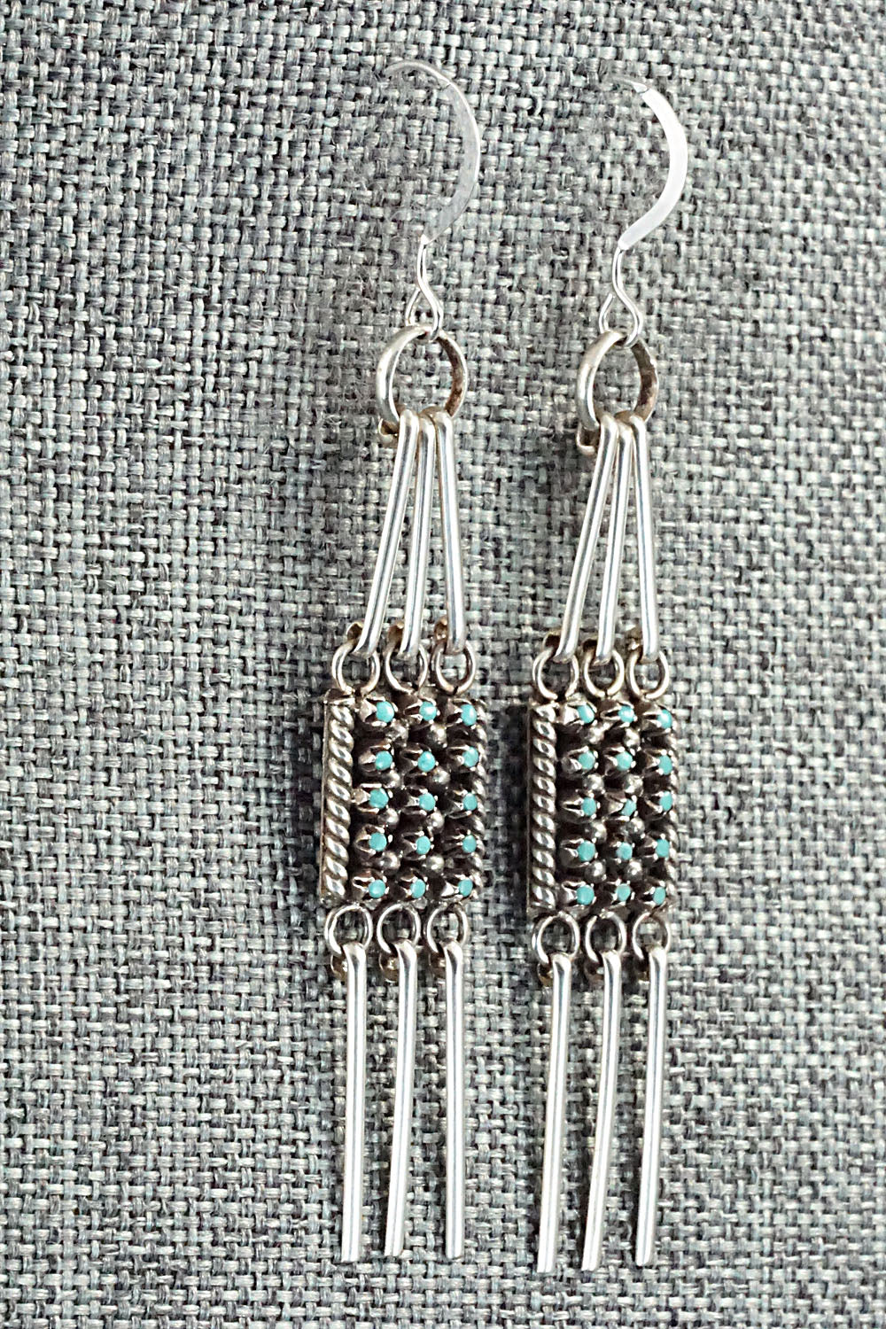 Turquoise & Sterling Silver Earrings - Justin Amesoli