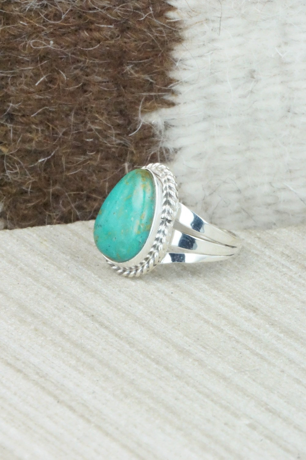 Turquoise & Sterling Silver Ring - Jamie Saunders - Size 6.25