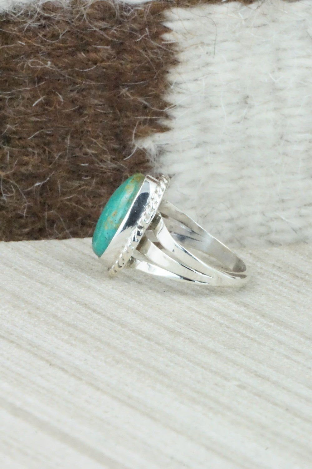 Turquoise & Sterling Silver Ring - Jamie Saunders - Size 6.25