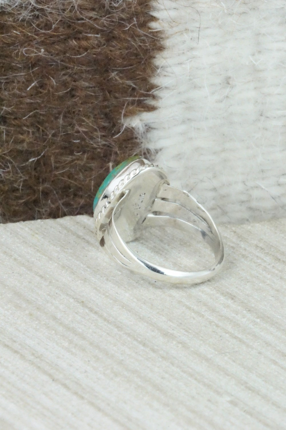 Turquoise & Sterling Silver Ring - Jamie Saunders - Size 6.25