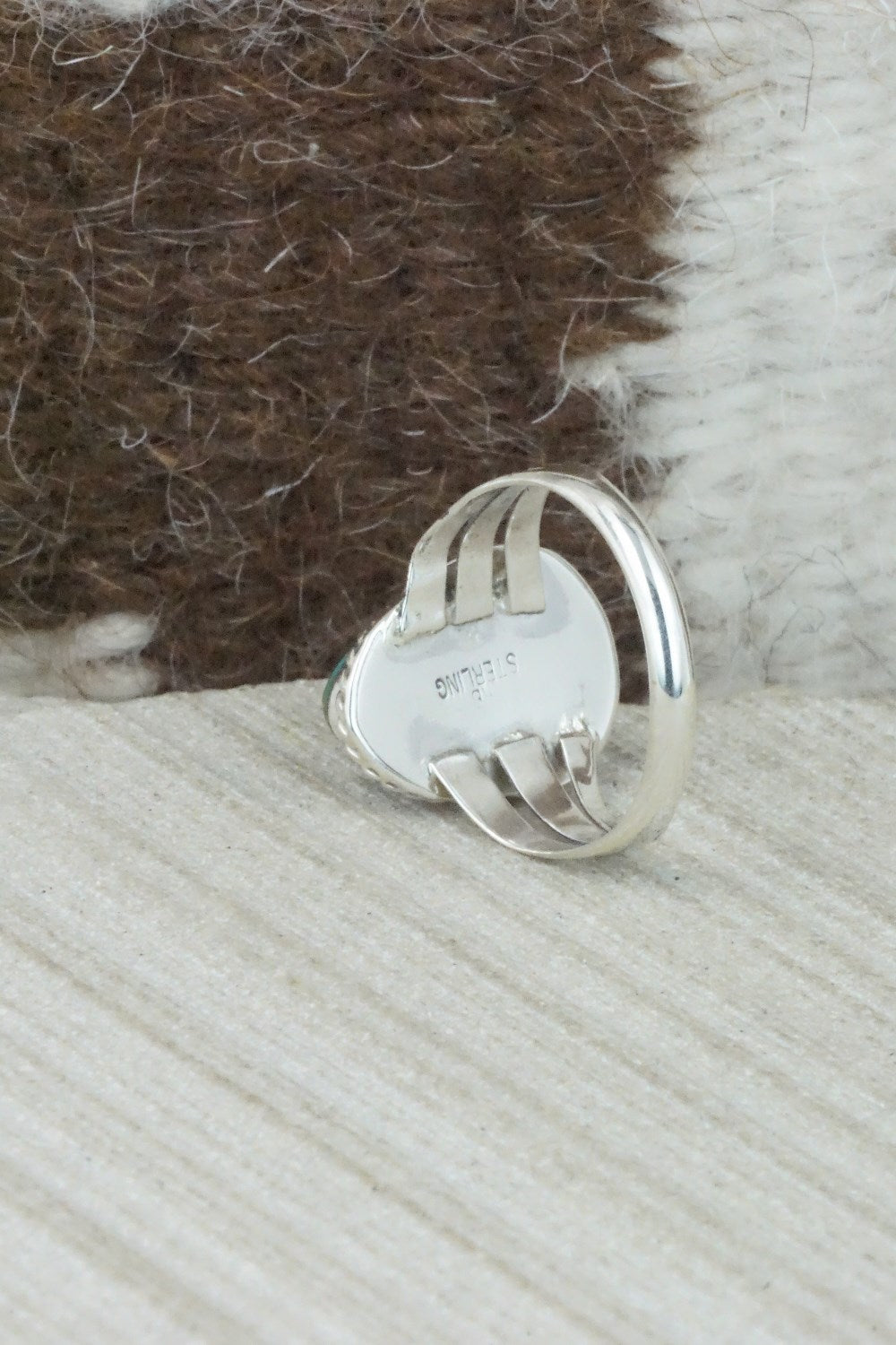 Turquoise & Sterling Silver Ring - Jamie Saunders - Size 6.25
